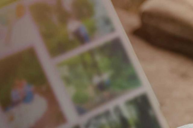 Person looking through photo album