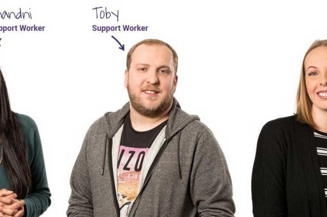 Five of our support workers