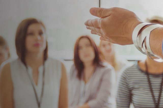 People having a training session