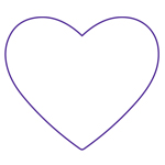 Outline of a heart. 
